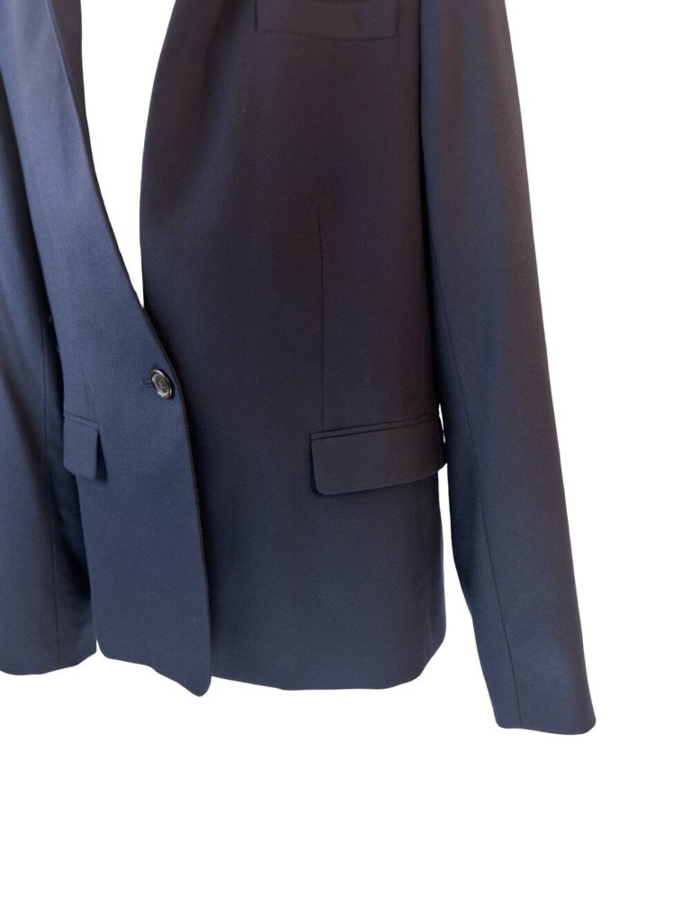 J.Crew Navy Blue Wool Blend Single Button Blazer Size 14 - Picture 4 of 14